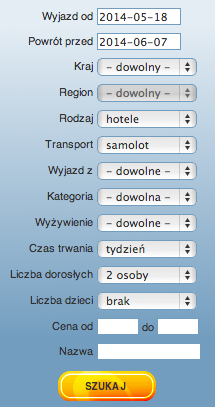 Panele wyszukiwarki Helios