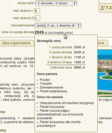 Szczegóły ceny