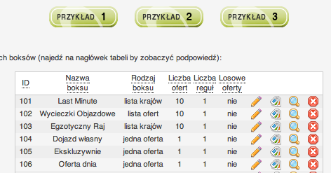 Boksy promujące