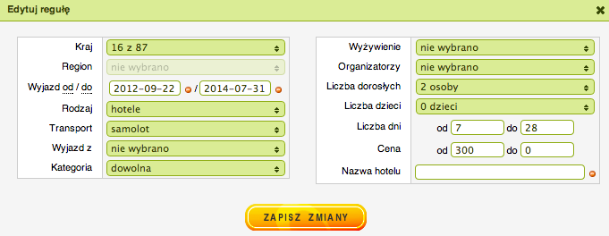 Dodawanie reguł